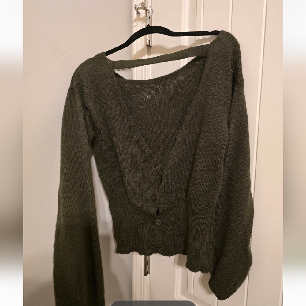 Olive Green Women's Sweater Made In Italy